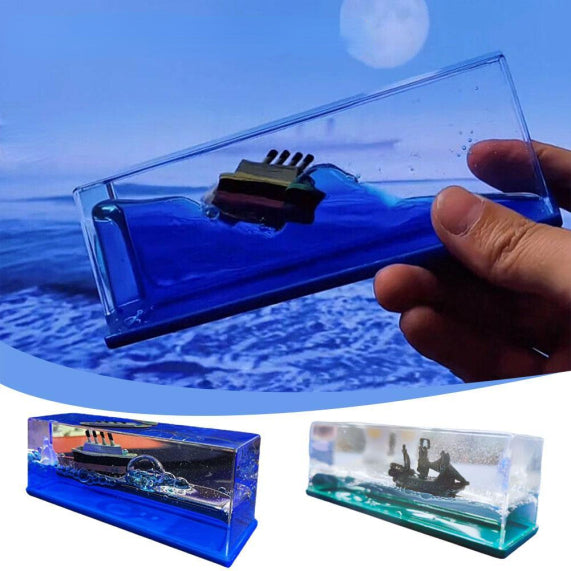 Acrylic Cruise Ship Fluid Ornament