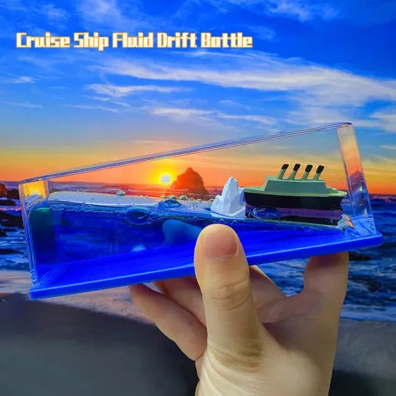 Acrylic Cruise Ship Fluid Ornament