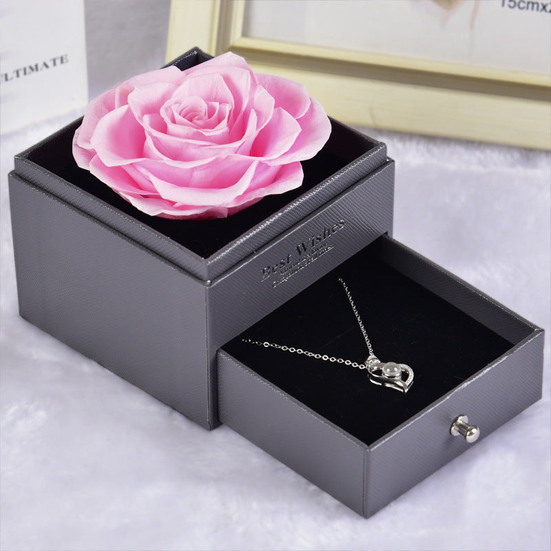 Eternal Rose Jewelry Box(With Necklace)