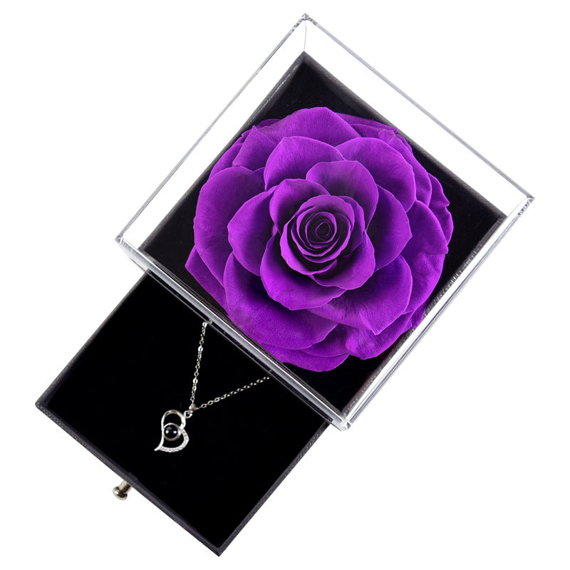 Eternal Rose Jewelry Box(With Necklace)