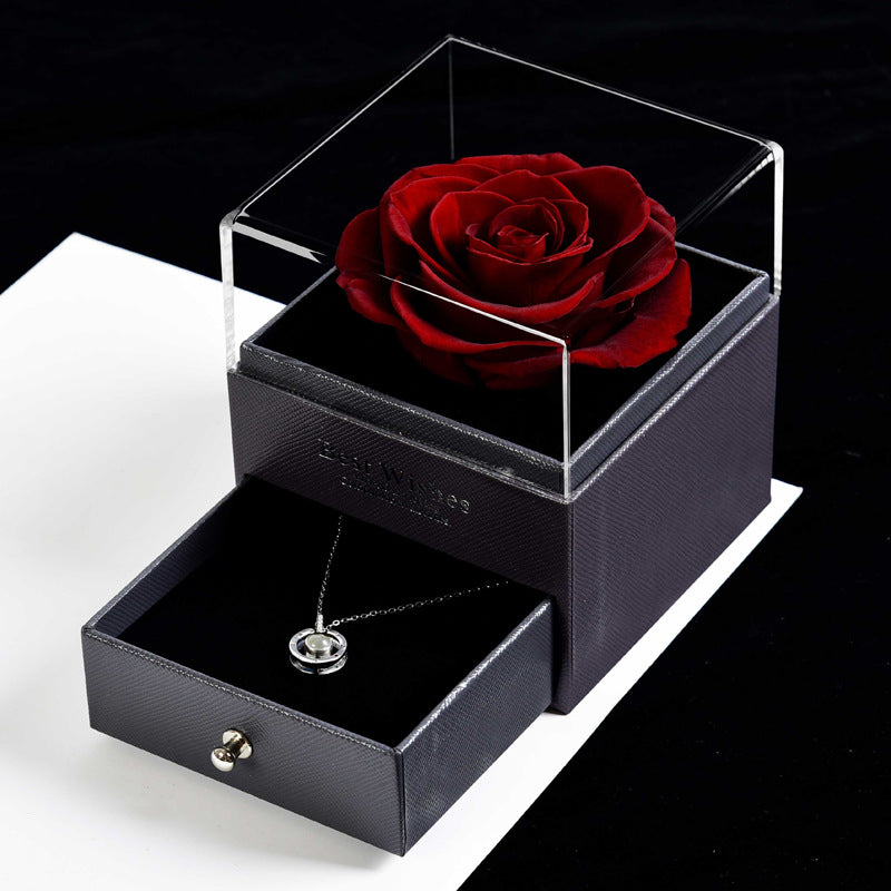 Eternal Rose Jewelry Box(With Necklace)