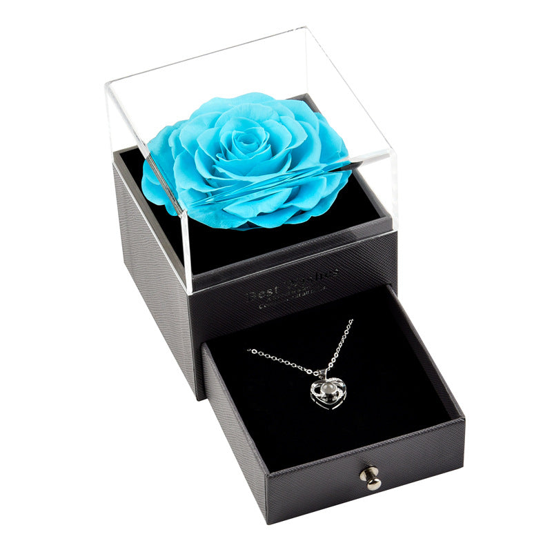 Eternal Rose Jewelry Box(With Necklace)