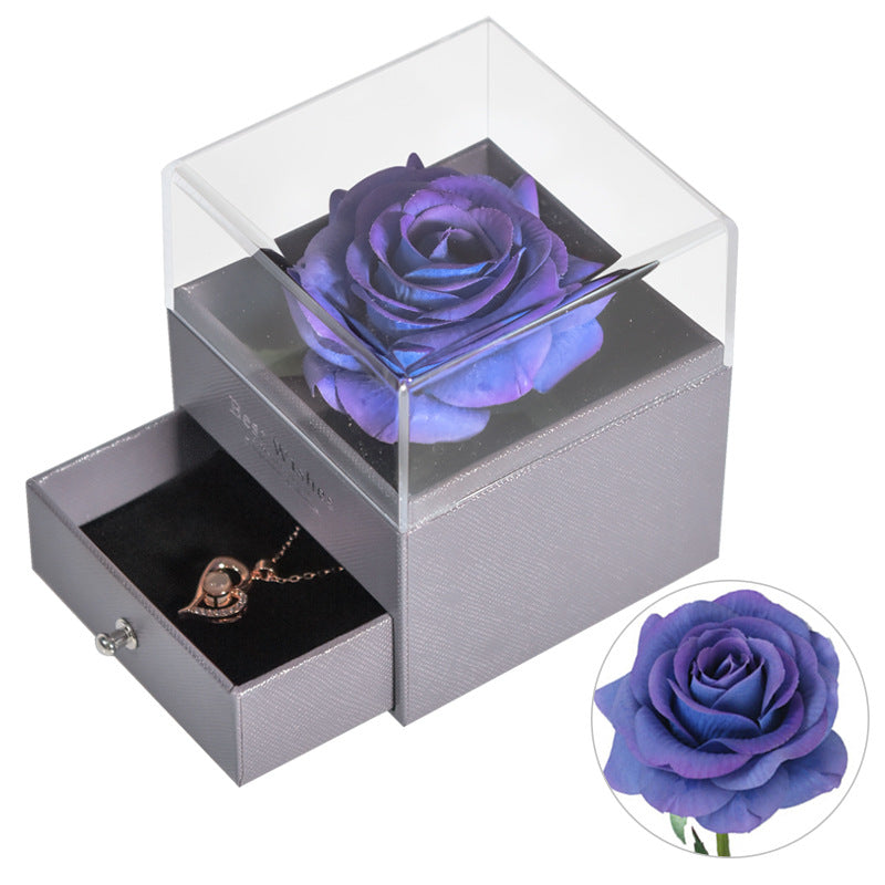 Eternal Rose Jewelry Box(With Necklace)