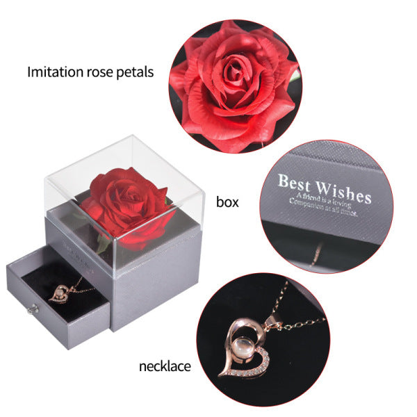 Eternal Rose Jewelry Box(With Necklace)