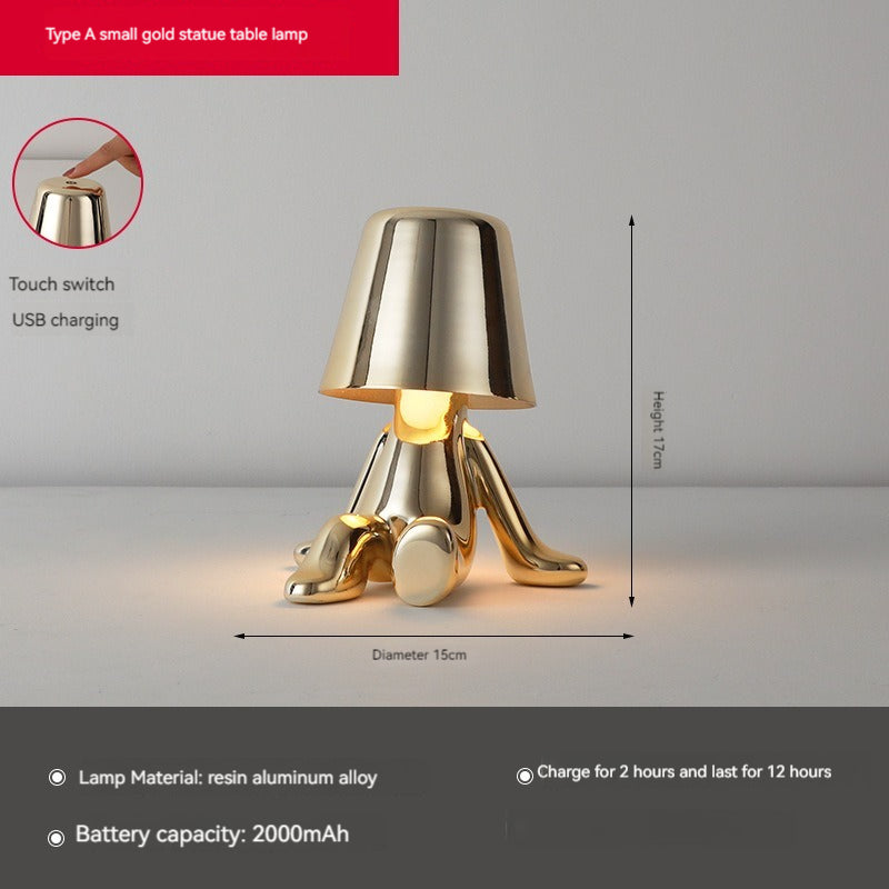 Little Golden Figure Table Lamp