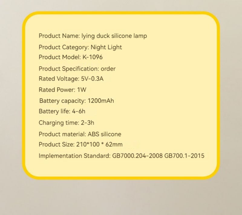 Lying Duck Night Light