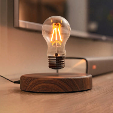 Ambient lighting bulb Mesmerizing night light Floating light bulb Levitating light fixture Modern ambient lamp Magnetic levitation lamp Unique night light Decorative light bulb Innovative ambient lighting LED magnetic night light