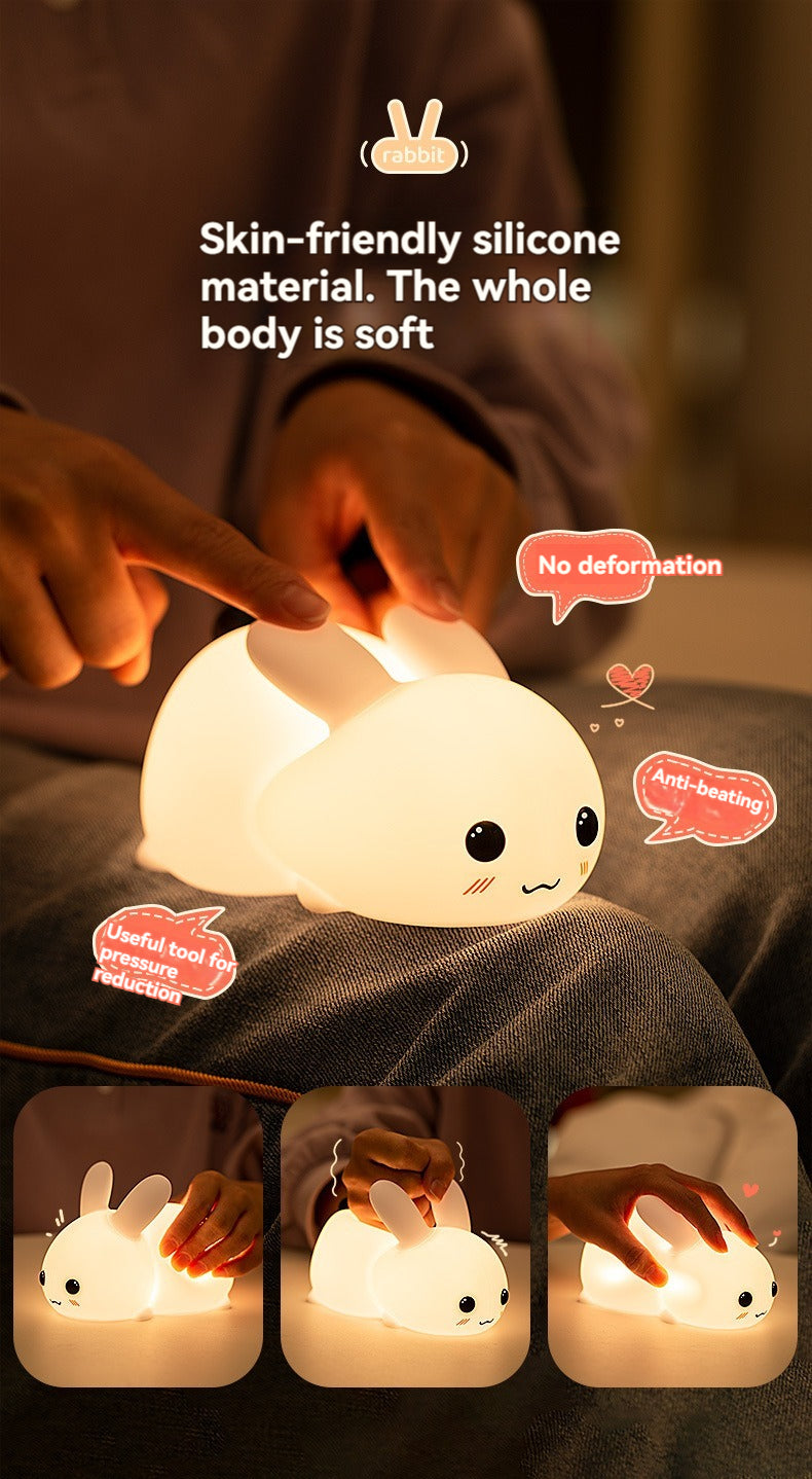 Silicone Jade Rabbit LED Night Light for children