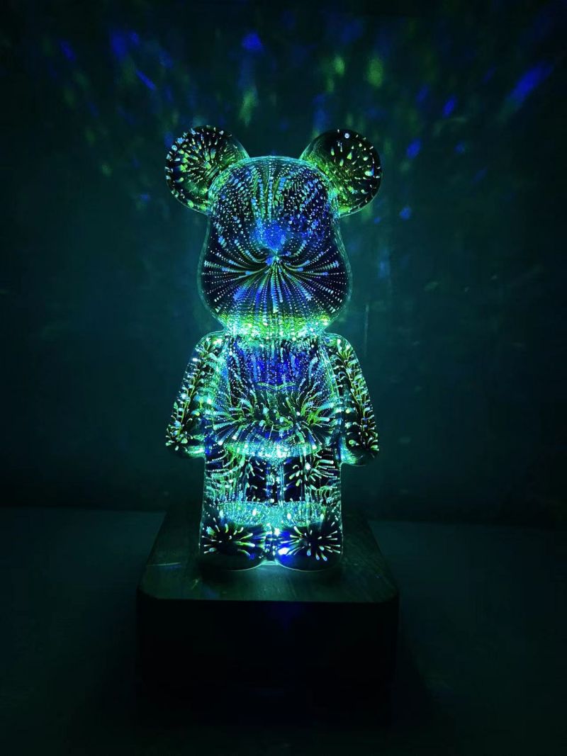 Light night 3D Fireworks Bear