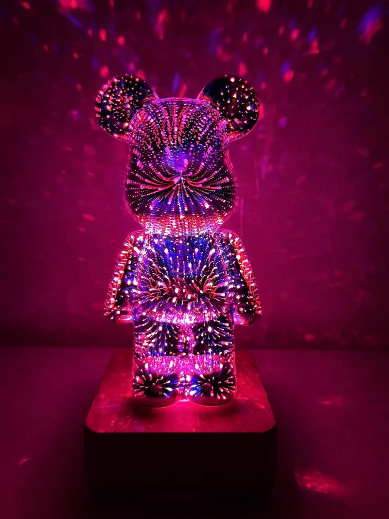 Light night 3D Fireworks Bear