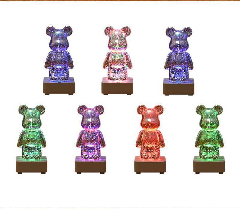 Light night 3D Fireworks Bear