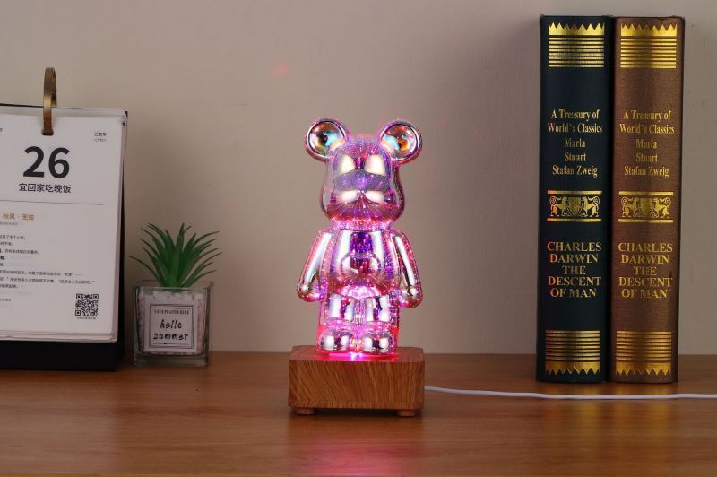 Light night 3D Fireworks Bear