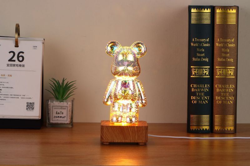 Light night 3D Fireworks Bear