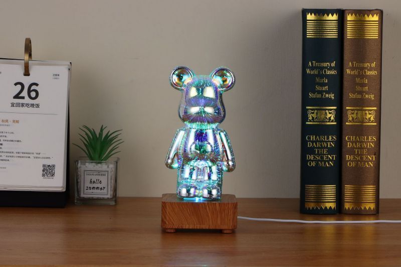 Light night 3D Fireworks Bear