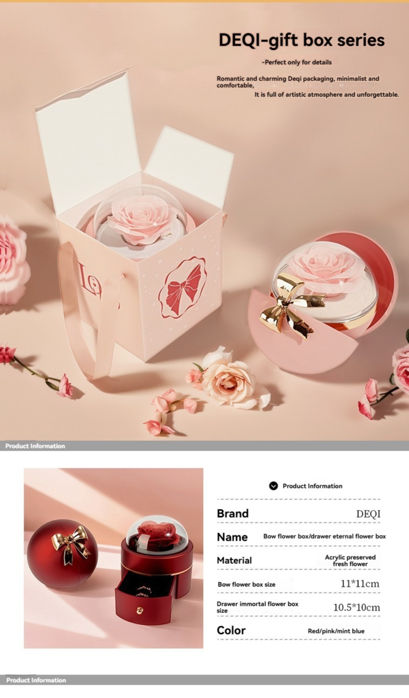 Round Rose Gift Box - KasGlobe