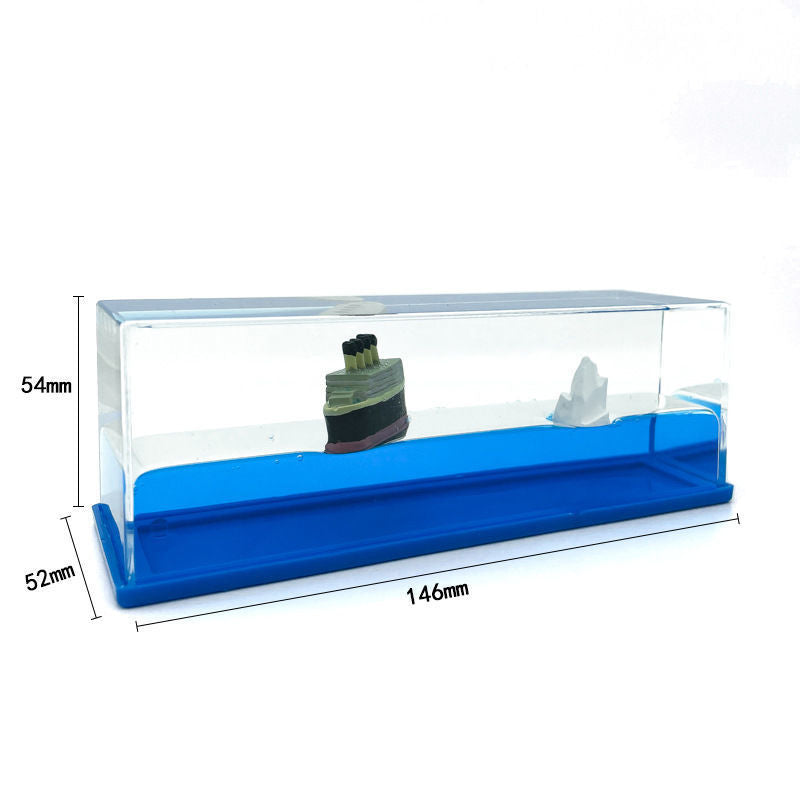 Acrylic Cruise Ship Fluid Ornament