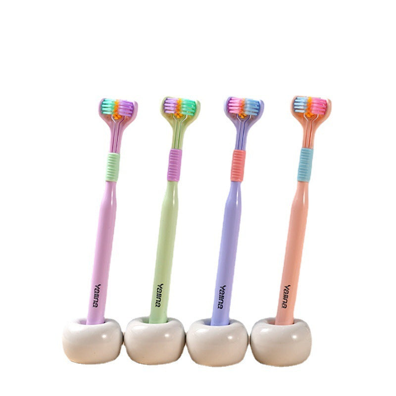 Three Sided Soft Hair Toothbrush - Complete Cleaning for Optimal Oral Hygiene