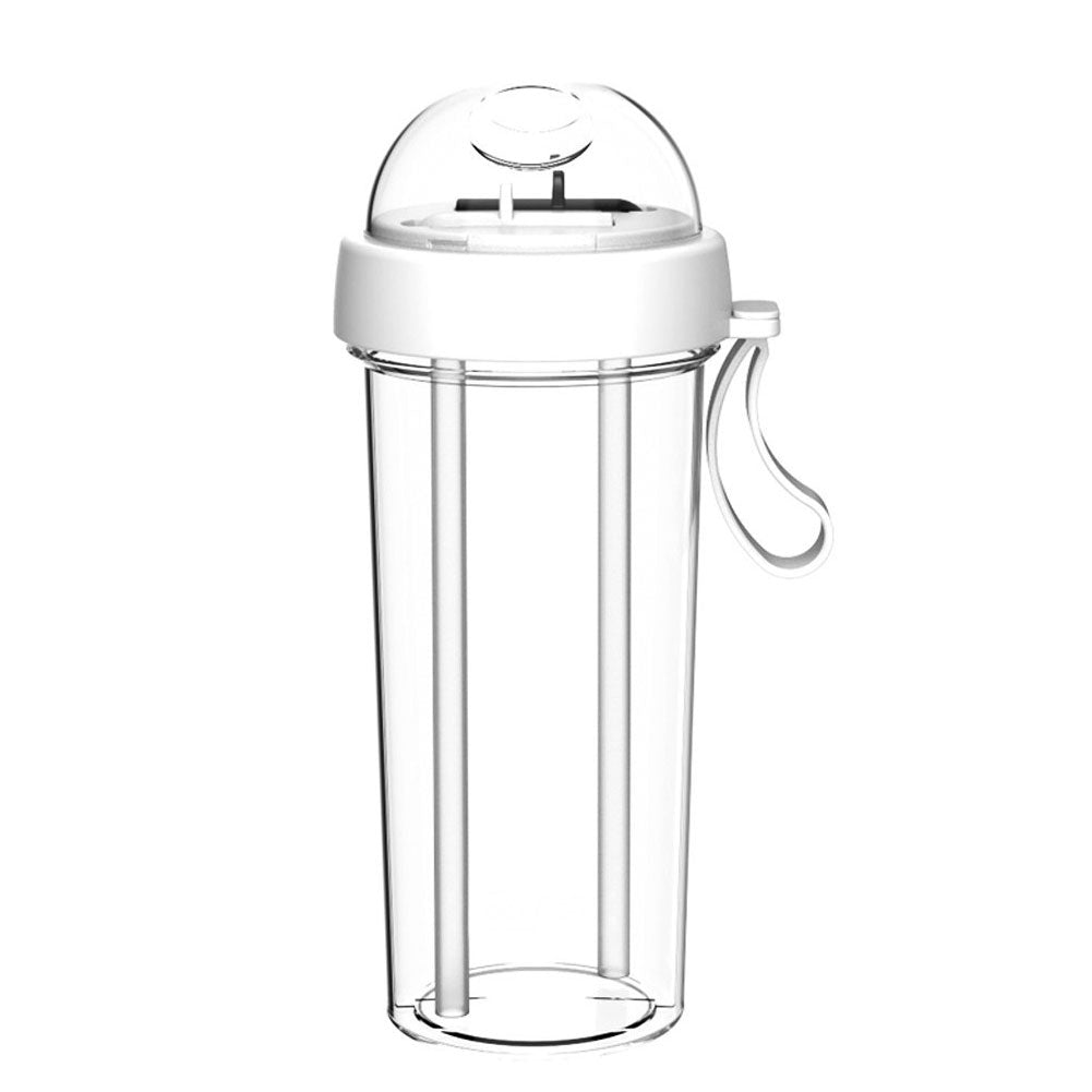 Portable Plastic Dual Straw Water Bottle – Leakproof Sports Bottle