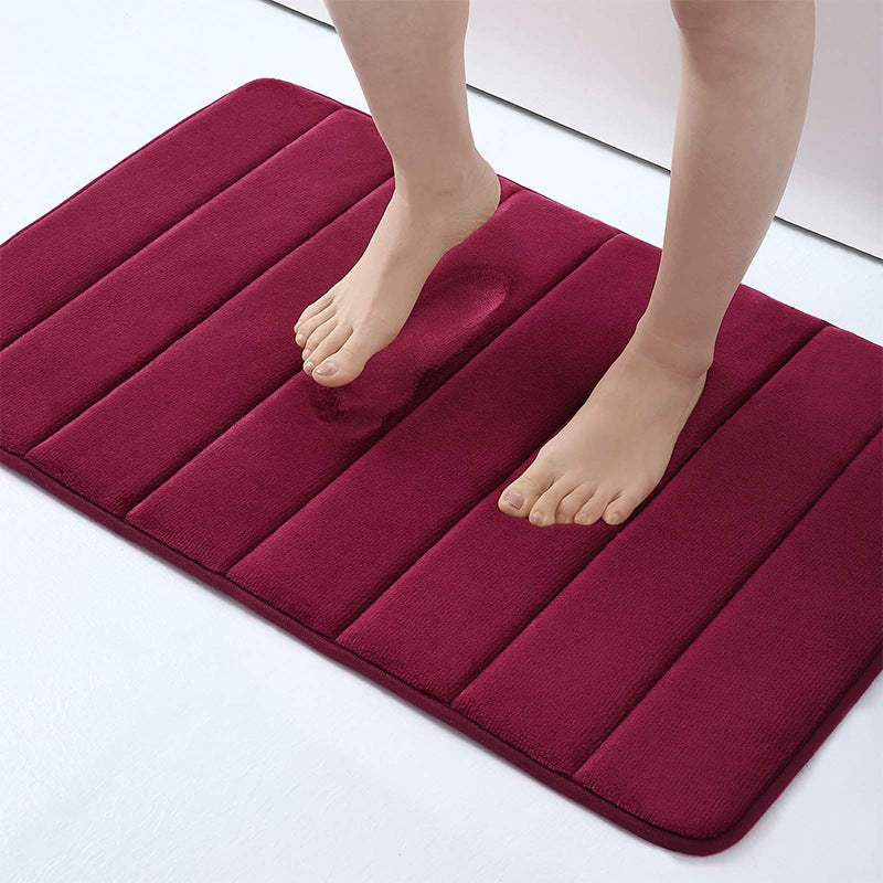 Quick Dry Bath Mat Luxury Bathroom Mat Soft Absorbent Bath Rug Plush Bathroom Rug Non-Slip Bath Mat Microfiber Bathroom Mat Comfortable Bath Mat Absorbent Shower Mat Elegant Bath Mat Stylish Bathroom Rug, tapis de bain rouge, mat red, i