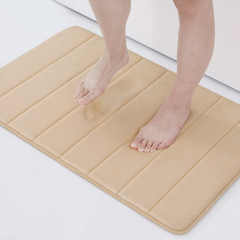 Quick Dry Bath Mat Luxury Bathroom Mat Soft Absorbent Bath Rug Plush Bathroom Rug Non-Slip Bath Mat Microfiber Bathroom Mat Comfortable Bath Mat Absorbent Shower Mat Elegant Bath Mat Stylish Bathroom Rug, bath mat beige, tapis de bain beige, 