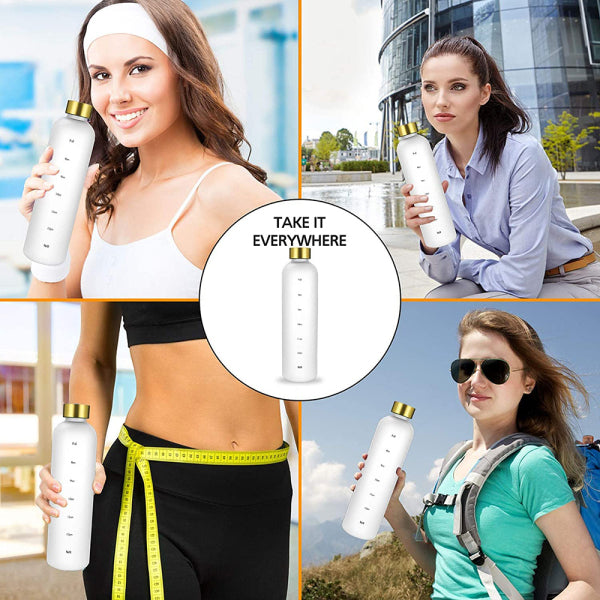 Portable Water Bottle with Time Marker