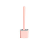 brush pink, Toilet brush Silicone brush Bathroom cleaning tool Toilet bowl cleaner Hygienic toilet brush Silicone toilet scrubber Bathroom sanitation brush