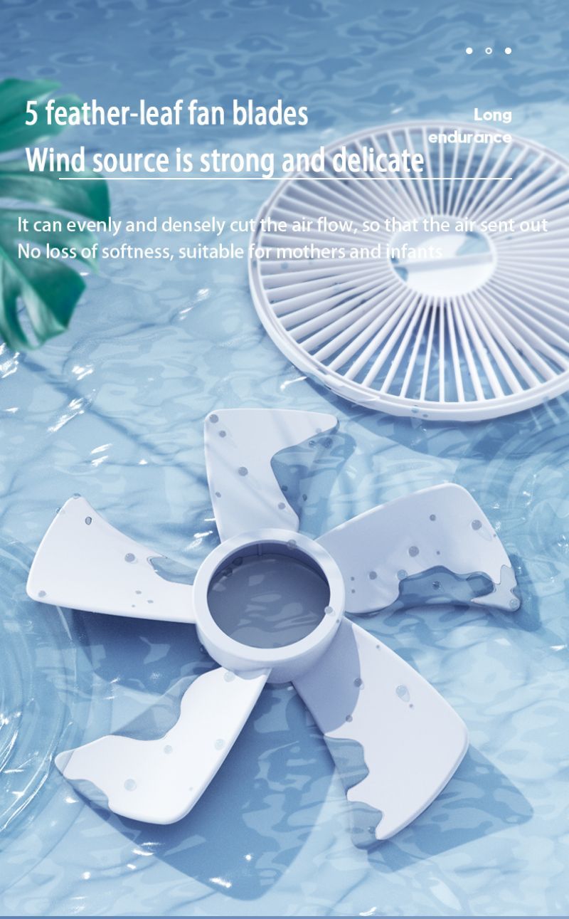 Portable Retractable Charging Fan White