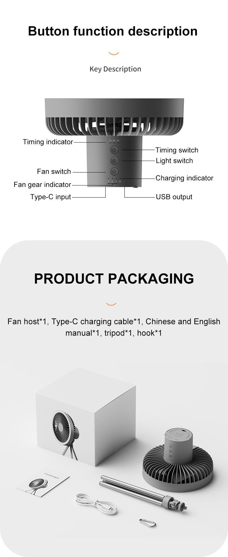 Outdoor Tripod Fan