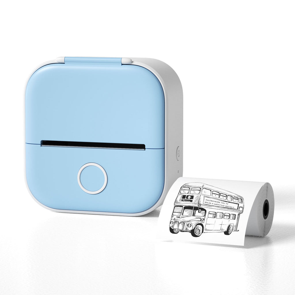 imprimante bleu, blue print, Portable label printer Self-adhesive label maker Label printing device Convenient labeling solution Versatile label printer On-the-go label maker Compact label printer Wireless label printer