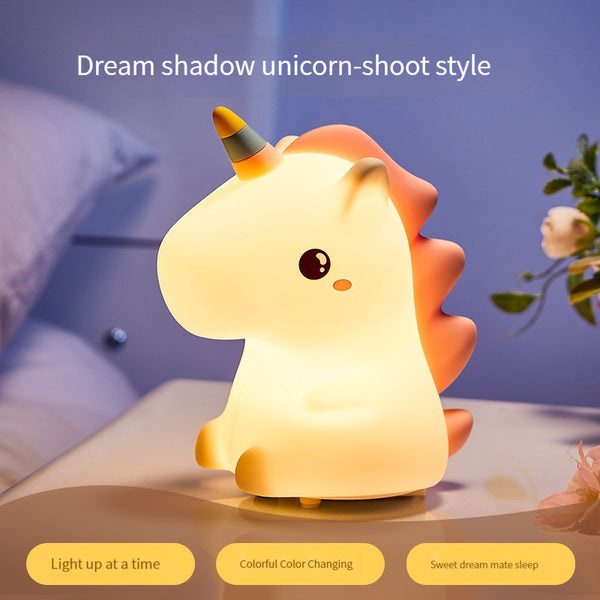 Unicorn night lamp Children's room decor Animated LED night light Magical bedroom accessories Cute animal night light Color-changing night lamp Kids' bedroom lighting Unicorn-themed nursery decor Children's night light LED animal lamp,Magical unicorn lamp, Cute night light, Children's bedroom decor, Colorful LED lighting, Whimsical unicorn design, KasGlobe™️