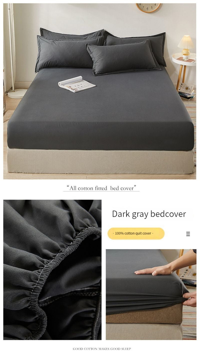 cotton fitted sheet, adjustable, non-slip, comfortable, durable, easy to maintain, thick mattress, restful sleep, peaceful night, premium quality, kasglobe, home, 
