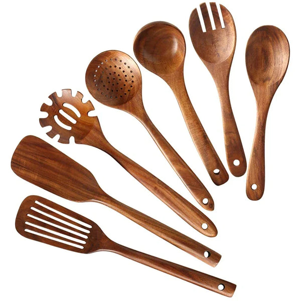 Non-stick Wooden Cookware Set - KasGlobe™️Home