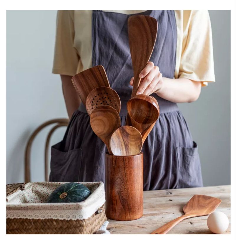 Non-stick Wooden Cookware Set