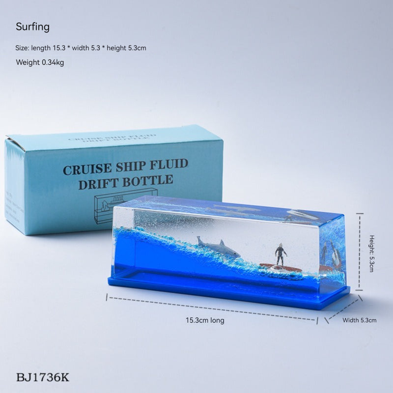 Acrylic Cruise Ship Fluid Ornament