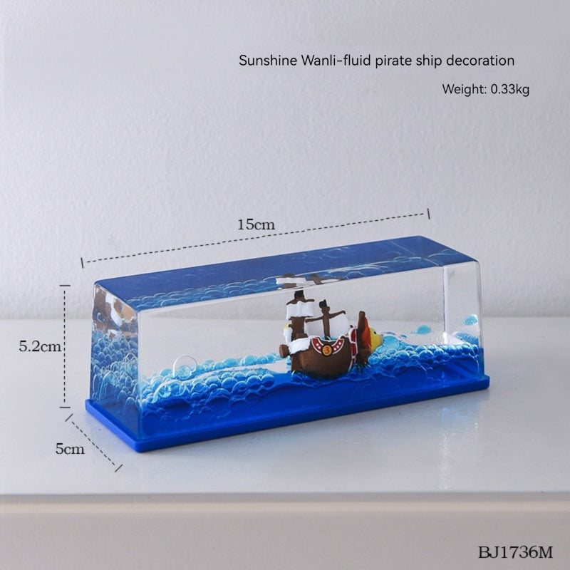 Acrylic Cruise Ship Fluid Ornament
