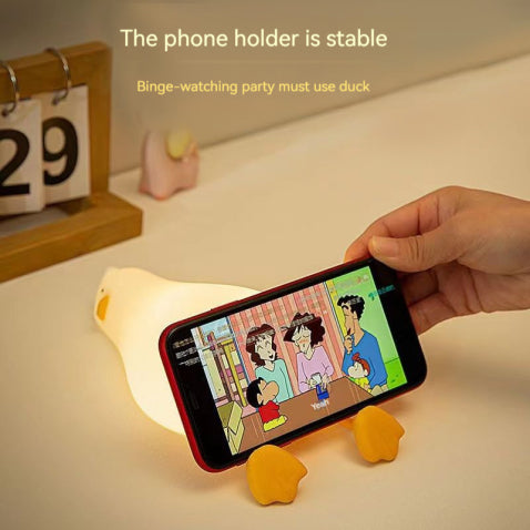 Duck-shaped night light Animal-themed night light Cute night light Quirky night light Children's night light Decorative night light LED night light Nursery night light Relaxing night light Whimsical night light Bedroom night light Soft glow night light Fun night light Unique night light Comforting night light