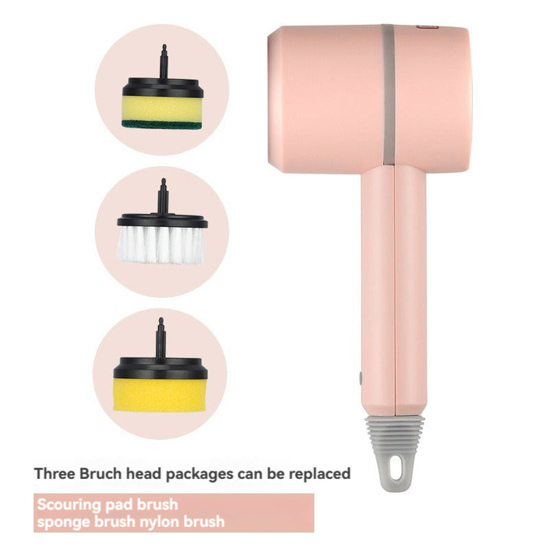 brush pink, brosse rose, Power scrubber Electric scrub brush Motorized cleaning brush Rechargeable scrubber Electric scrubber Cordless cleaning brush Electric scrubbing tool Motorized scrub brush Battery-powered scrubber Electric spin scrubber,