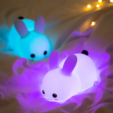 LED night light Rabbit night light Silicone light Bunny lamp Nursery night light Children's night light Animal-shaped light Cute night light Decorative night light