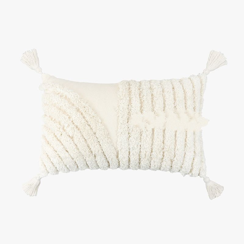 Bohemian sofa cover Retro cushion cover Plush sofa decor Vintage pillowcase Boho-style home textiles Retro-themed sofa accessories Bohemian decor accents Plush throw pillow cover, pillow blanc, coussin blanc,