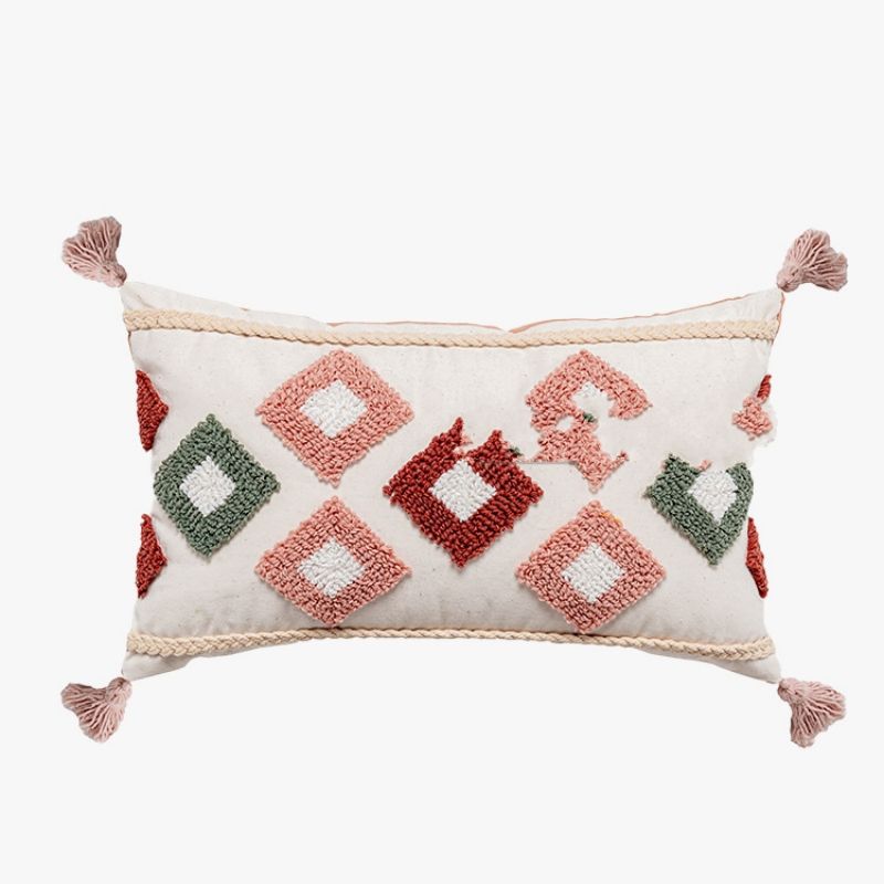 Funda de almohada retro de felpa estilo bohemio para sofá - KasGlobe™️