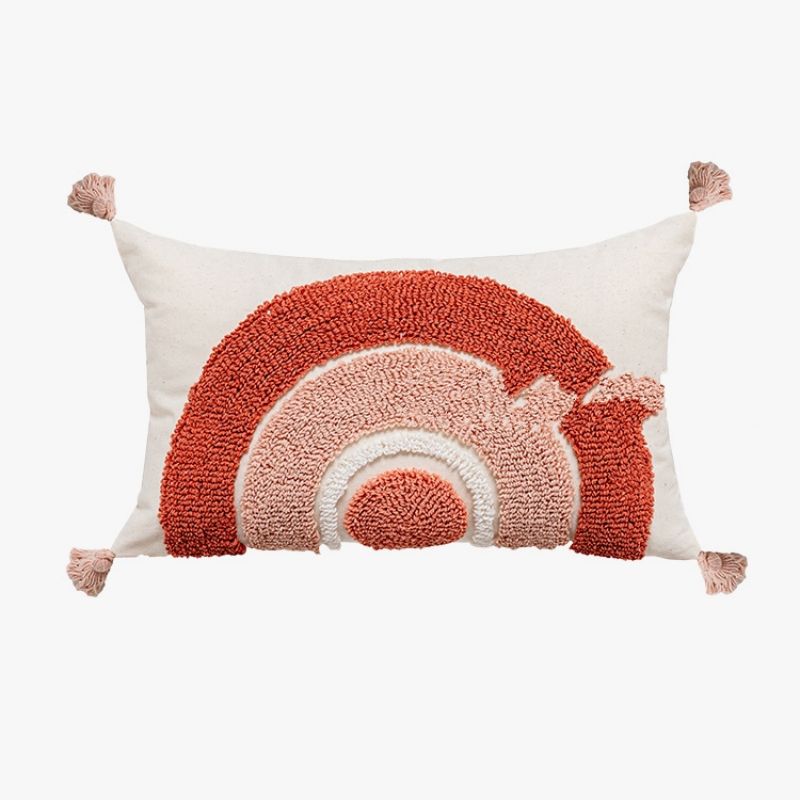 Bohemian sofa cover Retro cushion cover Plush sofa decor Vintage pillowcase Boho-style home textiles Retro-themed sofa accessories Bohemian decor accents Plush throw pillow cover, coussin à motif,