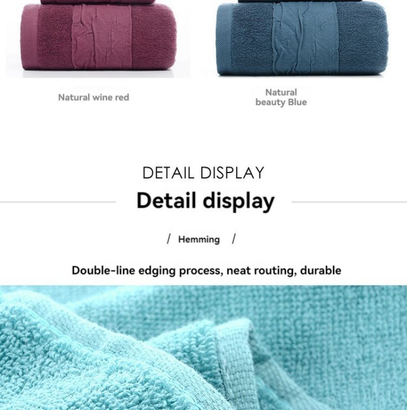 Pieces Set of Pure Cotton Towel Bath Towel