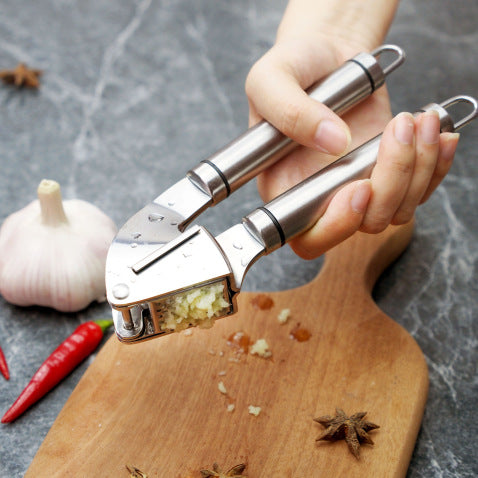 Stainless Steel Garlic Puree Press - Effortless Culinary Mastery