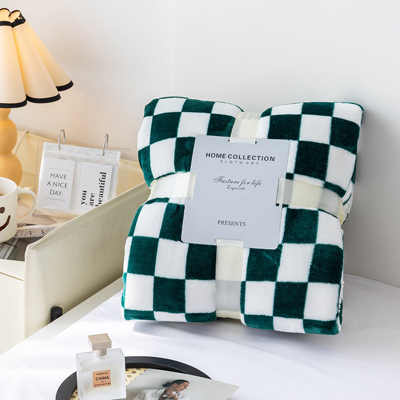 Checkerboard Flannel Printed Blanket
