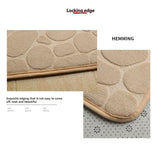 Coral Fleece Embossed Stone Bathroom Mat - KasGlobe