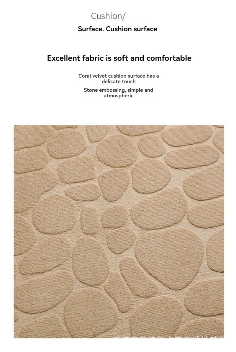 Coral Fleece Embossed Stone Bathroom Mat
