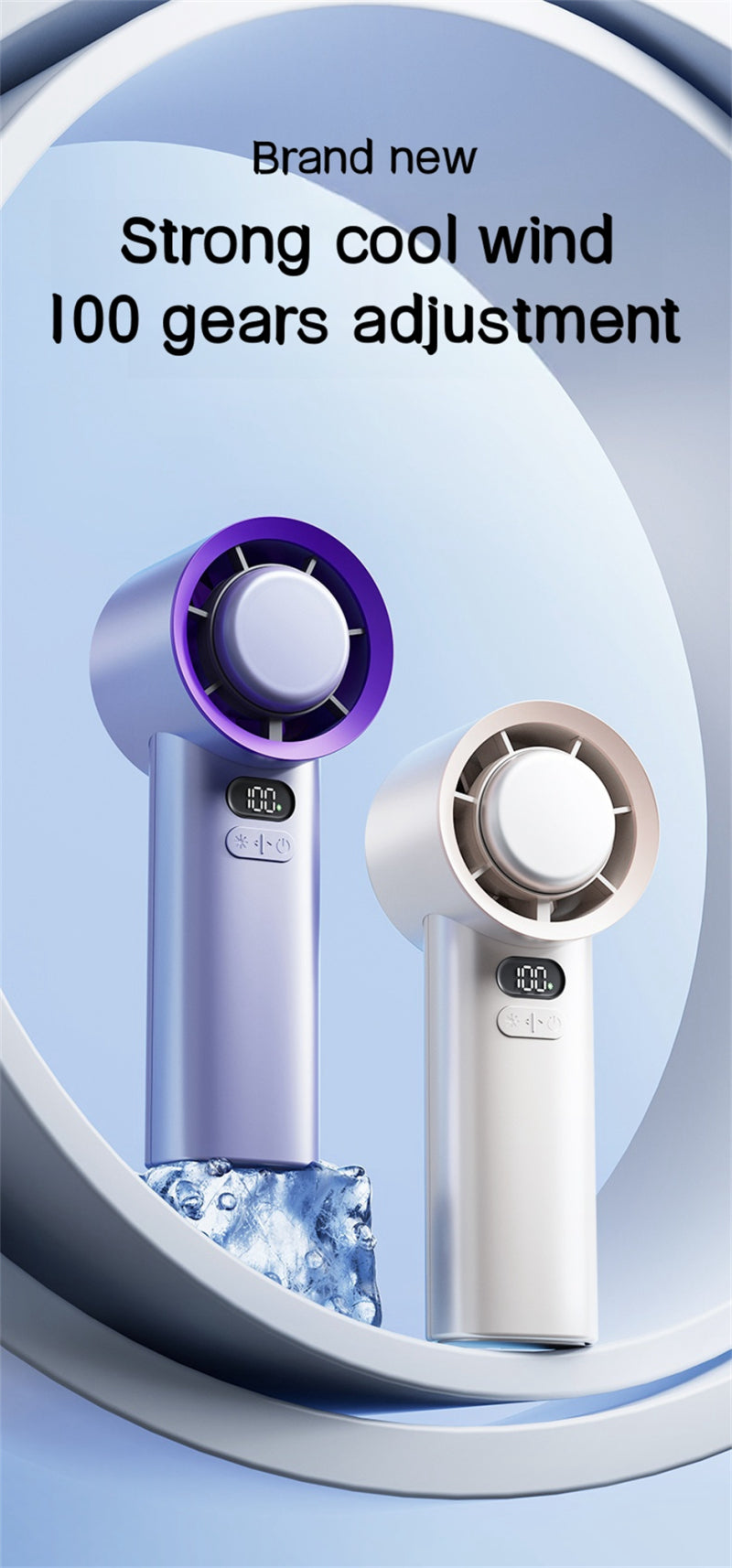 USB Charging Digital Display Cooling Small Fan