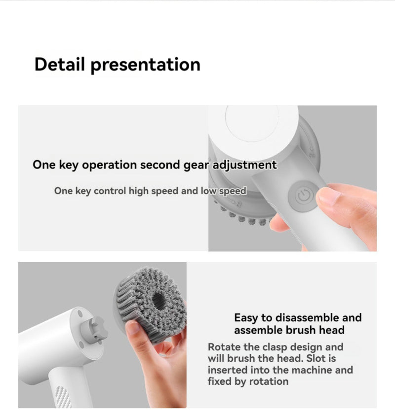 Handheld Wireless Electric Cleaning Brush