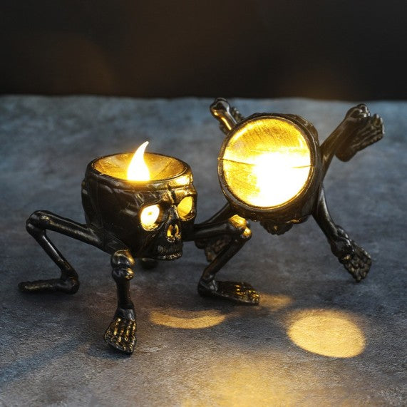 Halloween Skull Candle Light at Home