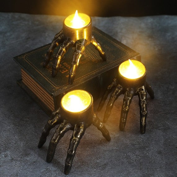 Halloween Skull Candle Light at Home
